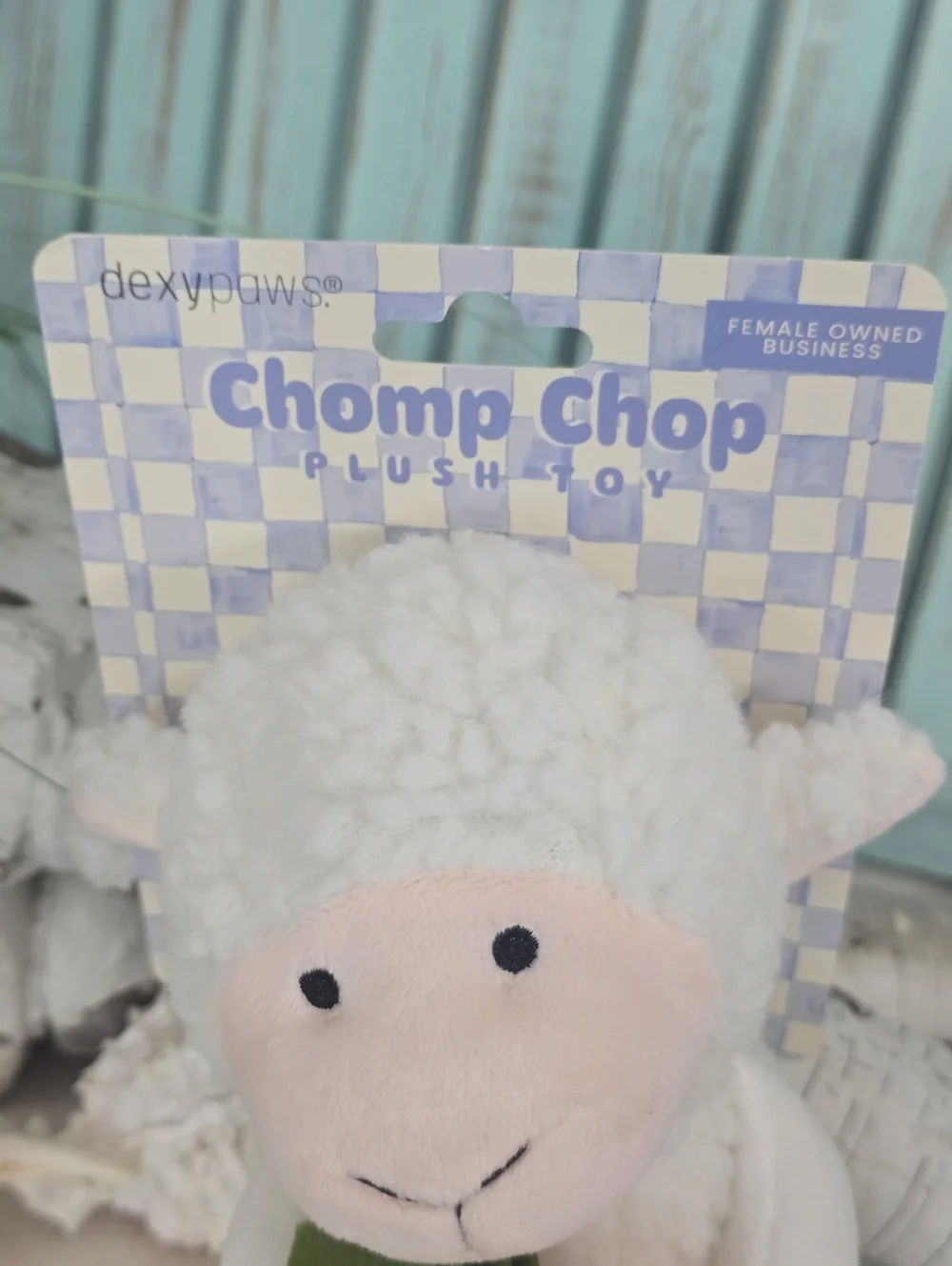 Chomp Chop Plush Dog Toy Lamb Holding Carrot - Squeaky Toy